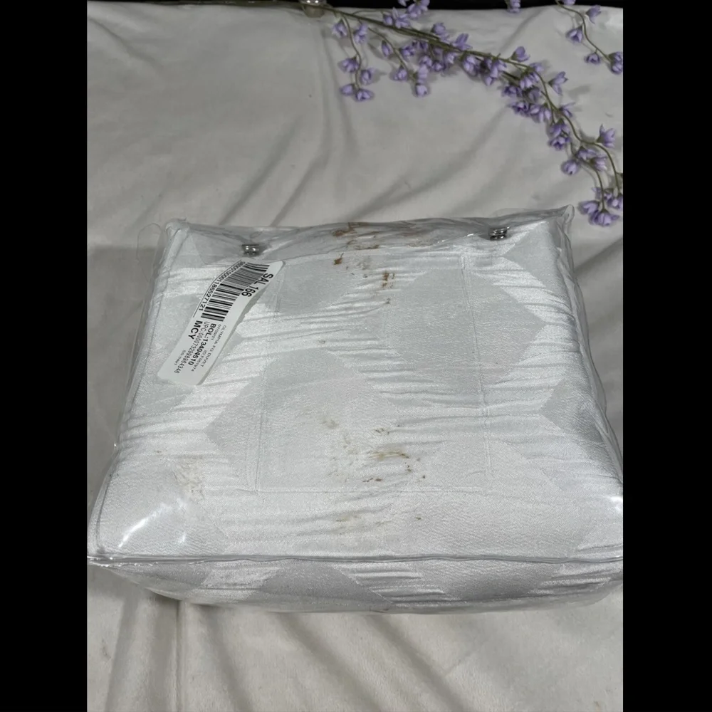 NEW $335 Hotel Collection Olympia [ Full/Queen ] Duvet Cover White #D283‎